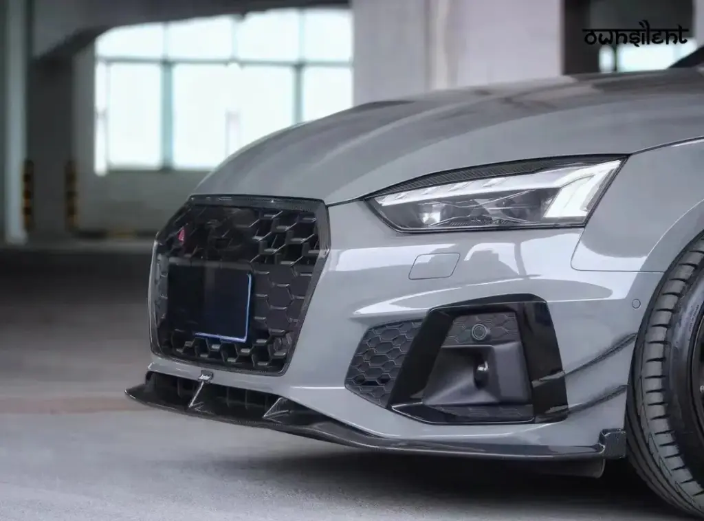 KARBEL CARBON DRY CARBON FIBER FRONT BUMPER CANARDS FOR AUDI S5 & A5 S LINE 2020-ON B9.5