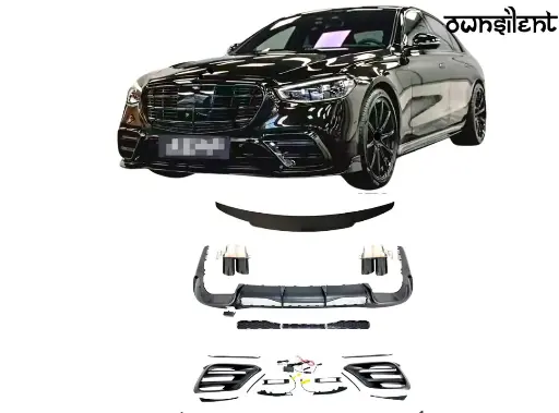 BODY KIT for MERCEDES BENZ S-Class W223 2021+ FRONT LIP SPLITTERS REAR DIFFUSER EXHAUST TIPS SPOILER