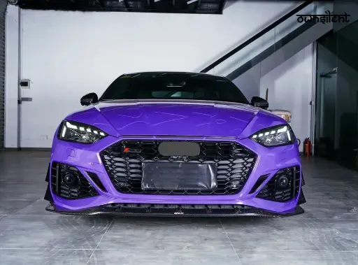 KARBEL CARBON DRY CARBON FIBER FOG LIGHT TRIM OVERLAY FOR AUDI RS5 B9.5 2020-ON