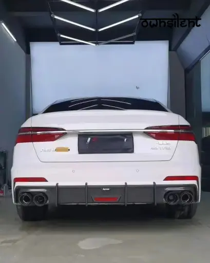 KARBEL CARBON DRY CARBON FIBER REAR DIFFUSER FOR AUDI S6 & A6 S-LINE & A6 AVANT 2019-ON C8